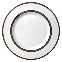 Vera Wang for Wedgwood Lace Platinum Dinner Plate, White